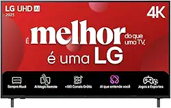 Smart TV 4K 55" LG UHD 55UA85 Processador α7 AI Ger8 4K Super Upscaling Google Cast Alexa Integrado Controle AI Smart Magic WebOS 25