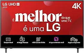 Smart TV 4K 50' LG UHD 50UA85 Processador α7 AI Ger8 4K Super Upscaling Google Cast Alexa Integrado Controle AI Smart Magic WebOS 25