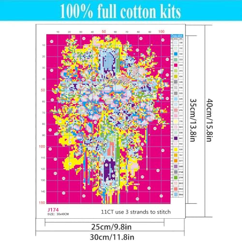 Image of WUSARPLY Jesus Christ Stamped Cross Stitch Kits for Beginners Adults