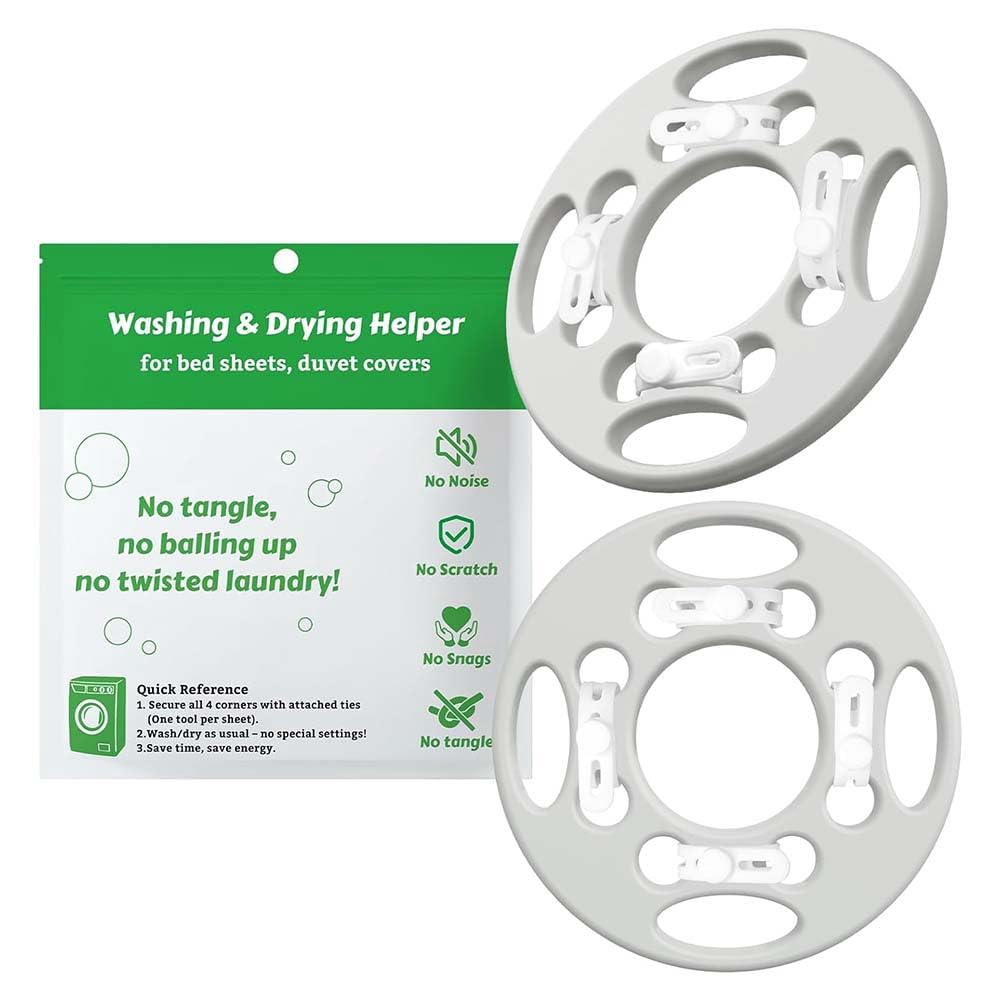 CTRLZS Reusable Wash Helper for Bed Sheets Detangler,Reduces Blankets Laundry for Corners Washer and Dryer Bedsheets Gadgets