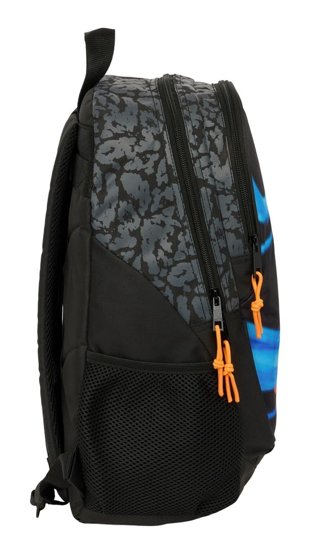 Safta Naruto - Zaino scuola per bambini, ideale per bambini di diverse età, comodo e versatile, qualità e resistenza, 32 x 16 x 44 cm, Nero, M, Casual