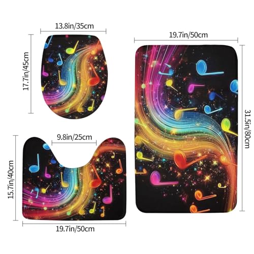 Alfombras de baño antideslizantes de microfibra超吸水 juego de 3 piezas lavable a máquina 3