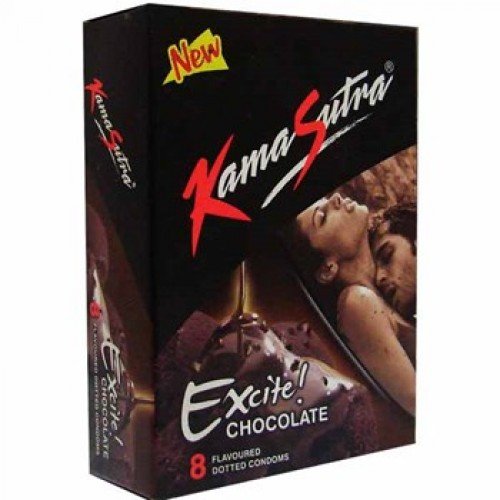 Kamasutra KS Excite Chocolate condoms 10 packs of 8 each = 80pcs condoms mega box-image-31