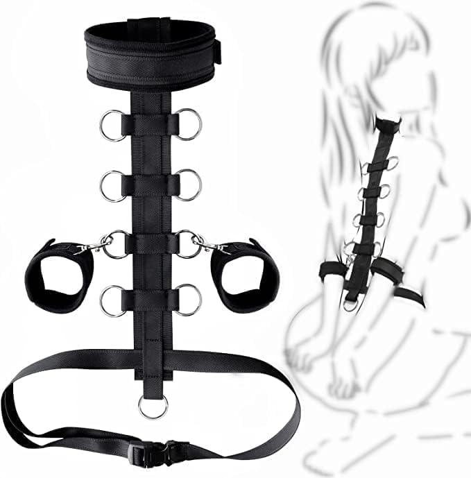 Bed Restraints Sex Furniture Bondage Gear Accessories Hand Cuff Set for Adults Couples Bedroom Leg Thigh Restraints Resistance Bands with Ankle Strap for Queen Size Bed King Mattress Sweater J24