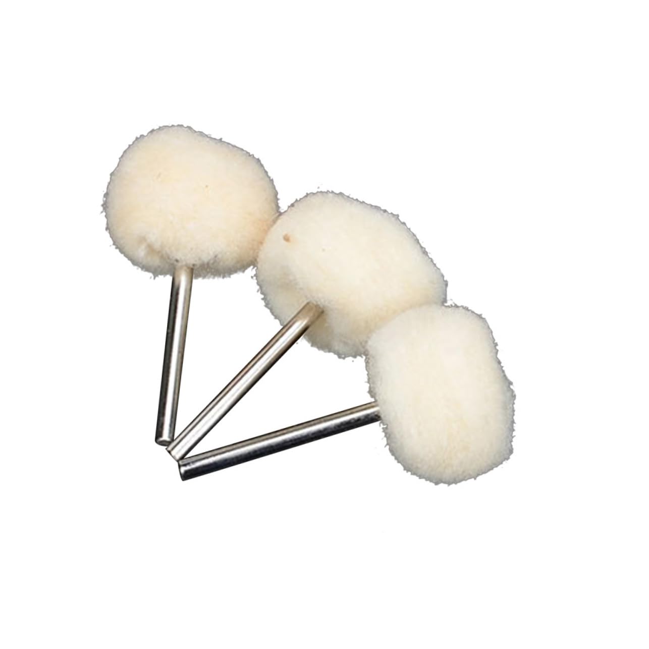 KONTONTY 30Pcs Wool Polishing Wheel for Rotary Tools White Felt Buffing Discs with Mandrel for Jewelry Polishing Versatile Grinding Accessories