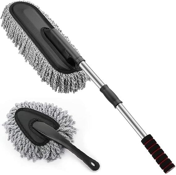 2Pcs Soft Microfiber Duster with Extendable Handle Exterior Scratch Free Car Cleaning Tool, Car Duster Brush for Truck,Pickup,SUV,Motorcycle, Vehicles Cleaning-image-10