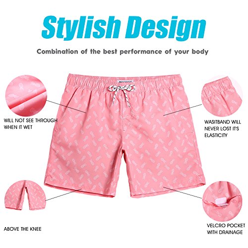 Image of maamgic Mens Slim Fit Swim Shorts Swim Trunks 7 inch Quick Dry Mens Bathing Suits with Mesh Lining