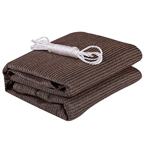 Protector solar pantalla de tela cifrado espesado Shade neto, Borde Brown sombreado neto al aire libre sol de malla de sombreado neto cubierta Solario aislamiento de refrigeración Protector solar de t