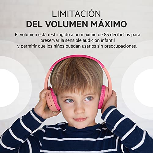 Auriculares inalámbricos para niños con micrófono Belkin rosa para enseñanza en línea 3