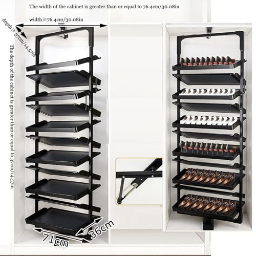Generico Mobiletto Porta Scarpe, armadietti per corridoio, scaffale per Scarpe, Copri cassetti, Panca d'ingresso Pieghevole, scarpiera - Organizer Estraibile Girevole a 360°, Altezza Regolabile, Desi