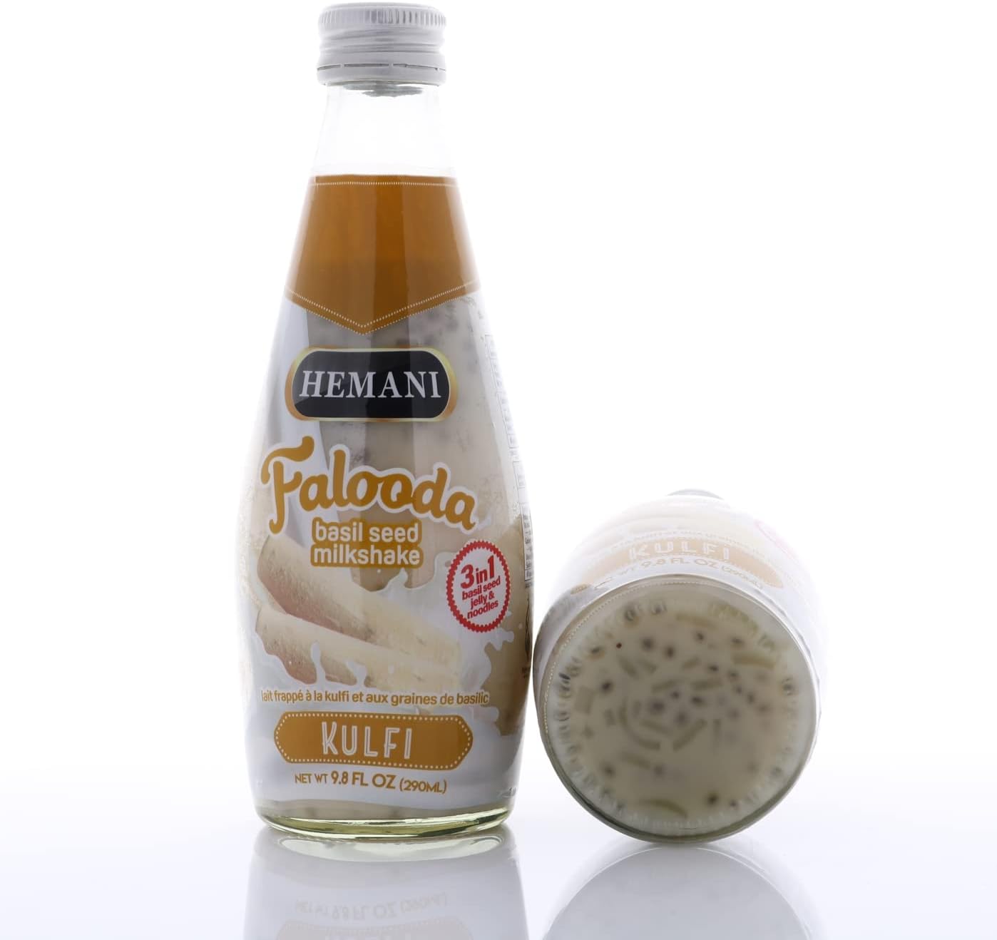 HEMANI Kulfi NonDairy Basil Seeds Milkshake Falooda Drink 9.8 FL OZ