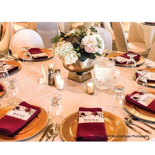 Charger Plates Set Of 8 -Gold Charger Decorative Plates For Dinning Table, Wedding Decor By Homecredibles (Gold) #TOP4