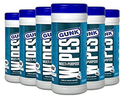 Gunk MPDW30-6PK Wipes 8 x 12 inch, 30-Count, 6 Pack