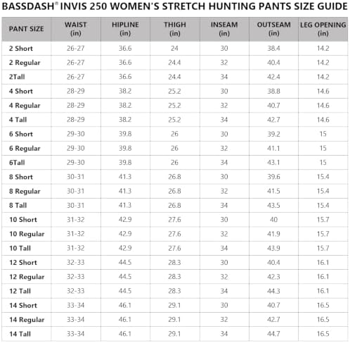 Bassdash Invis 250 Women’s Stretch Hunting Pants Camo Cargo Pant — view 4