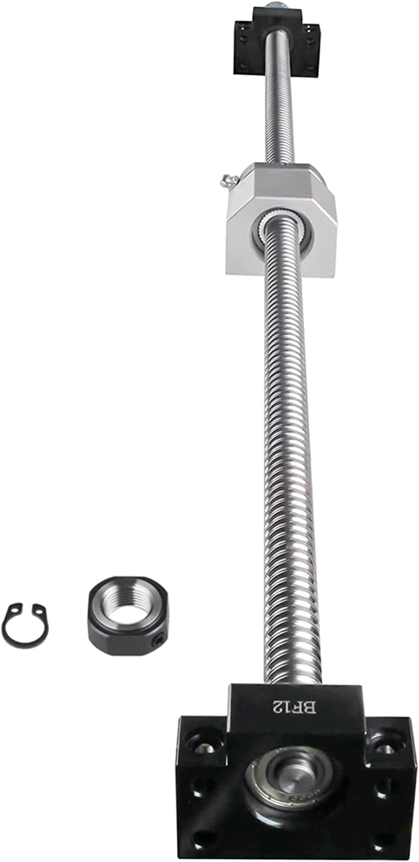 CNCMANS Ball Screw CNC Parts SFU1605 RM1605 1000mm with Metal Deflector Nut + End Supports BK12/BF12 + CNC Coupler with End Machining + 1605 Ball Screw Nut Housing, Diameter 16mm Lead 5mm