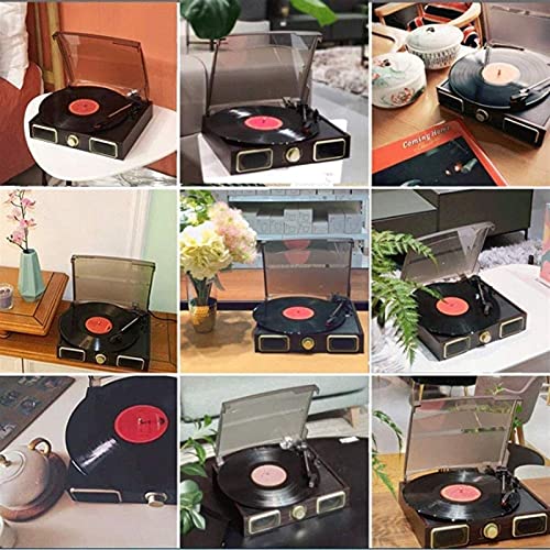 Hi-FI&Home Tourne-disqueVintage Turntable 3-Speed Bluetooth Record Player with Speaker Portable LP Vinyl PlayerNatural Wood Chaque Famille - Les Beatles, Paul McCartney, John Lennon, RIngo Starr, George Harrison Hi-FI&Home Tourne-disqueVintage Turntable 3-Speed Bluetooth Record Player with Speaker Portable LP Vinyl PlayerNatural Wood Chaque Famille – Image 3