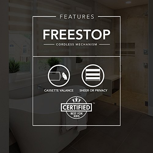 image for CHICOLOGY Cordless Zebra Shades, Light Filtering Dual Layer Window Bli