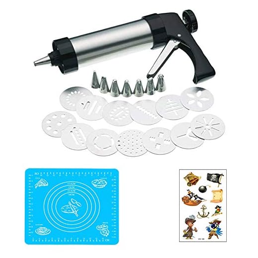 HM_ZL Cookie Biscuit Press Cupcake Filler Injector Stainless Steel DIY Biscuit Cookie Pastry Gun for Cake Decorating (23 Pieces)