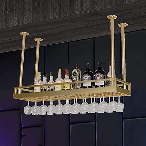 Étagères flottantes or suspendues au plafond pour verre et vin - 2