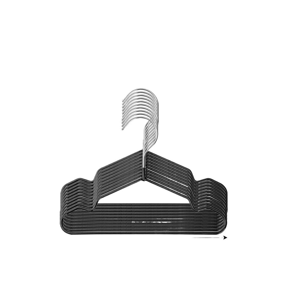 10Pcs Pet Clothes Hangers, Space-Saving Metal For Apparel, Ideal For Pets(Black S 10pcs)