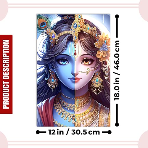 Image of Twinster Bal krishna Posters Photo for Pregnant Women, Baby Poster Self Adhesive (Size 45 cm by 30 cm) Pack of 1 (Design 16)