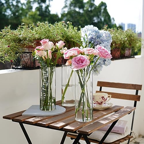 KAMJUNTAR Glass Vases for Flowers 7 Pcs 10 Inch Glass Cylinder Vases for Centerpieces Flower Vase Floral Arrangement Clear Tall Vase for Table Centerpiece Wedding Home Decor - Cosy Home Interiors KAMJUNTAR Glass Vases for Flowers 7 Pcs 10 Inch Glass Cylinder Vases for Centerpieces Flower Vase Floral Arrangement Clear Tall Vase for Table Centerpiece Wedding Home Decor - Image 4