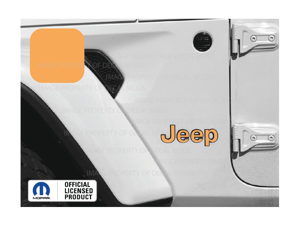 Decal Mods Fender Jeep Fender Flat Overlay Decal Graphic fits Jeep Wrangler JL/JT (2018-2024) (Set of 2) Grabber Orange CGRABORA | SJ8Z3