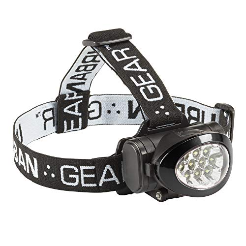 Lewis N. Clark Urban Gear 10 LED Headlamp Flashlight Super Bright Head Lamp for Running, Camping, Hiking, Climbing, Fishing, Hunting, Jogging, 35 Lumen Headlight for Adults & Kids, Black