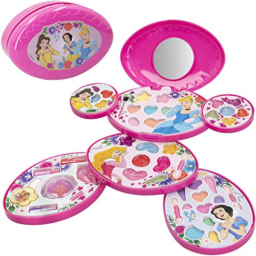 Disney - Set maquillaje infantil nias Completo Maletin Maquillaje Princesas Disney Juego maquillaje nias nios 5 aos Set maquillaje nia Pintauas Manicura juguete Regalos para nias (77214)