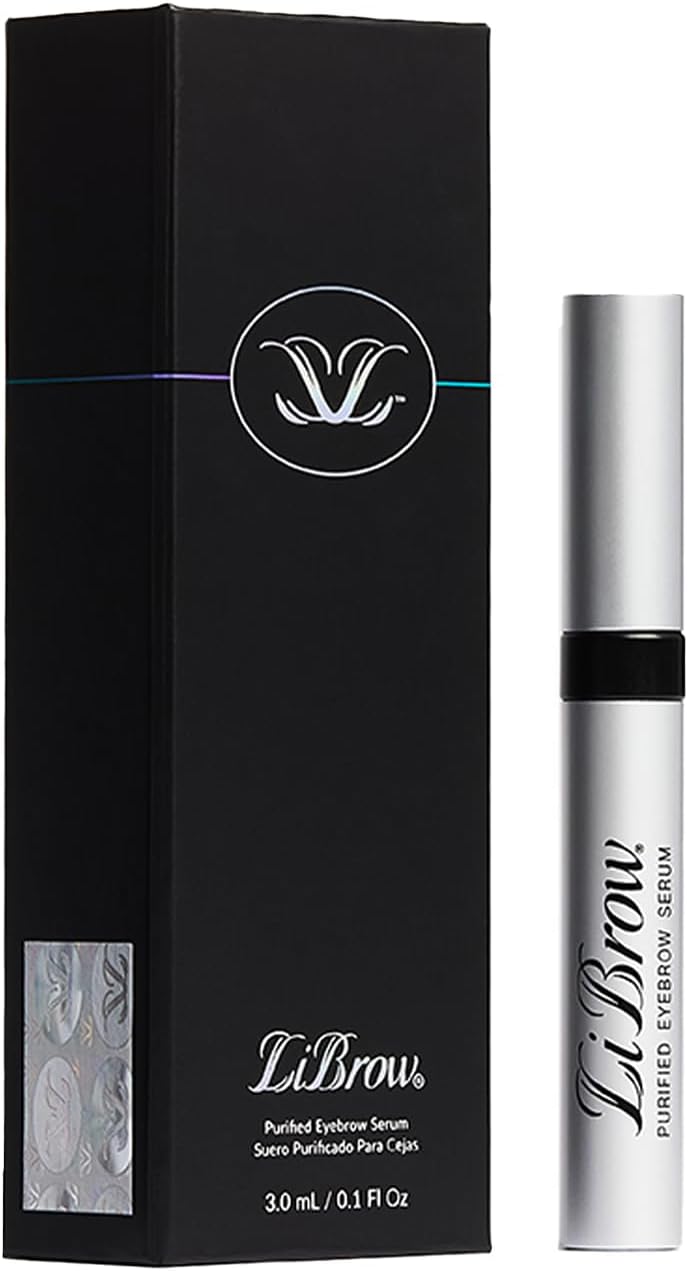 Purified Eyebrow Serum for Darker, Fuller, Thicker-Looking Brows - Natural Botanical Extracts, Safe for Sensitive Skin & Thin Overplucked Brows - Vegan & Cruelty-Free (3mL, 90-Day Supply)