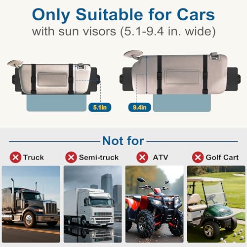 Veharvim UV400 Polarized Anti-Glare Car Sun Visor Extender (Red Zipper) 9.99 + Free Shipping w/ Prime or on 35 + 54% Off Code 1SV02999 - image 2