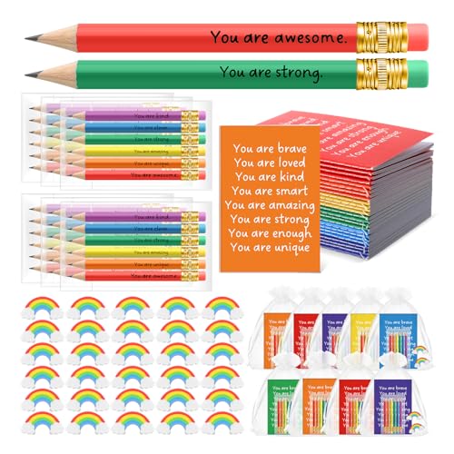 Mini blocs-notes de poche et fournitures arc-en-ciel pour motiver les élèves à la rentrée