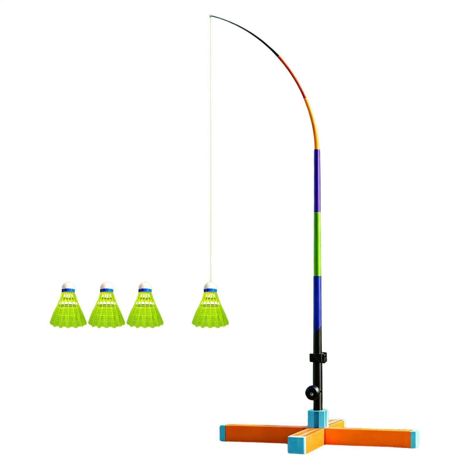Entrenador Bádminton Rebote Automático Plegable para un Solo Jugador | Kit Entrenamiento Bádminton para Salón, Balcón, Gimnasio, Pista, Parque, Jardín, Principiantes, Niños y