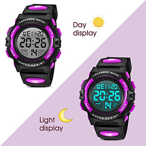 Image of Kids Watch,Boys Watch for 3-15 Year Old Boys,Digital Sport Outdoor Multifunctional Chronograph LED 50 M Waterproof Alarm Calendar Analog Watch for Children with Silicone Band,Kids Gift