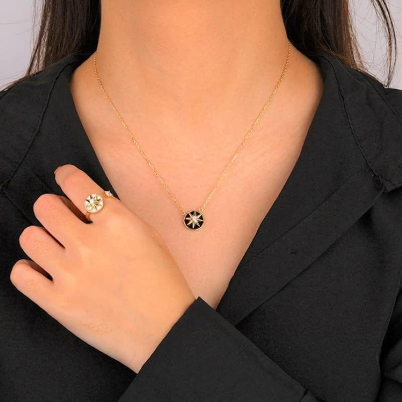 Bellitia Jewelry 八芒星 ペンダント コンパス ネックレス 羅針盤 女性 