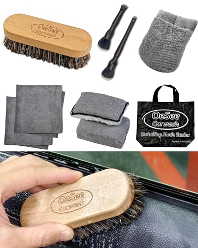 PRO Car Interior Cleaning Kit (9-Piece) - Deep Clean Tools for Leather