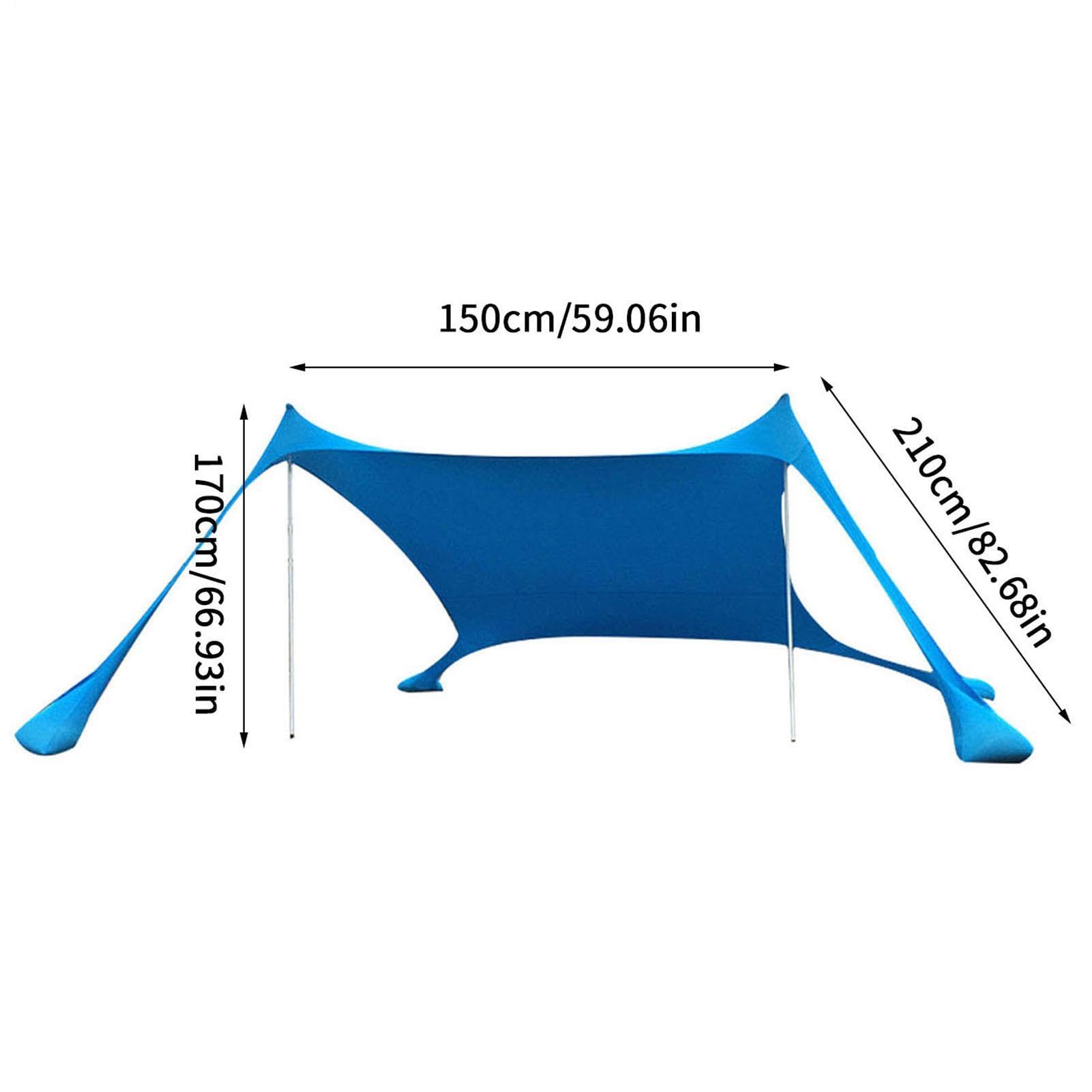 Tienda de campaña de playa para jardín, toldo de playa portátil, impermeable, resistente a los rayos UV, toldo de sombra para patio, sombra para vacaciones, para camping, bëach, pesca, patio trasero y