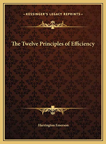 The Twelve Principles of Efficiency