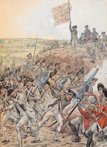 Affiche les Français lors de la bataille de Yorktown en impression d'art sur toile 60x90cm