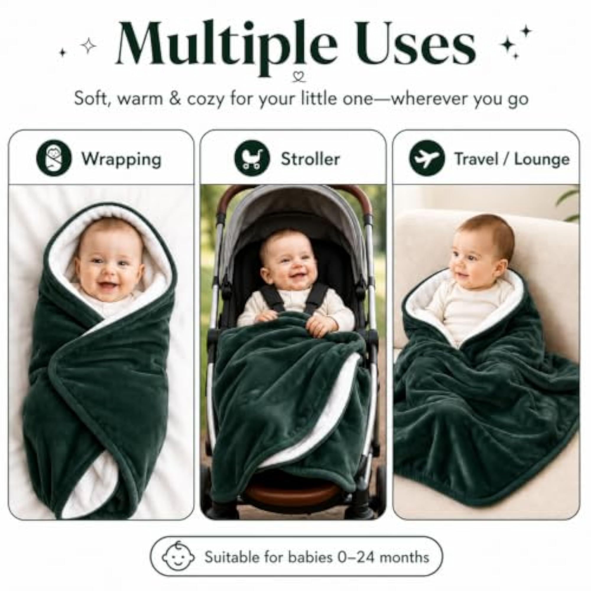 Premium Velvet AC Blanket for Newborn, Ideal for 0-24 Months