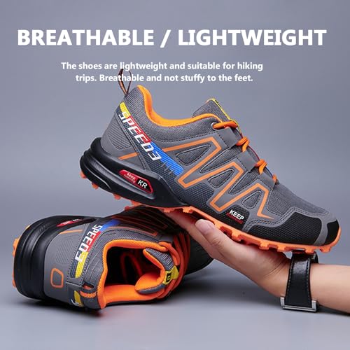 Buhelyc Hiking Shoes Casual Lightweight Outdoor Trekking Boot Comfort Outdoor Sneakers Athletic Footwear Walking Shoes for Men＆Women Breathable ＆Lightweight for Working ＆Hiking2