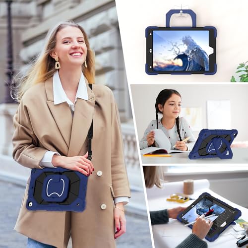 Image of Auizotl Case for iPad 9th /8th /7th Generation 10.2 Inch iPad Case 9th Gen | Screen Protector /360 Rotate Stand /Pen Holder,Full-Body Drop Protection Case iPad 9th /8th /7th Generation Cases,Navy Black