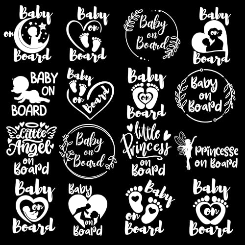 Sticker Baby on Board durable et résistant aux UV pour vitre - 7