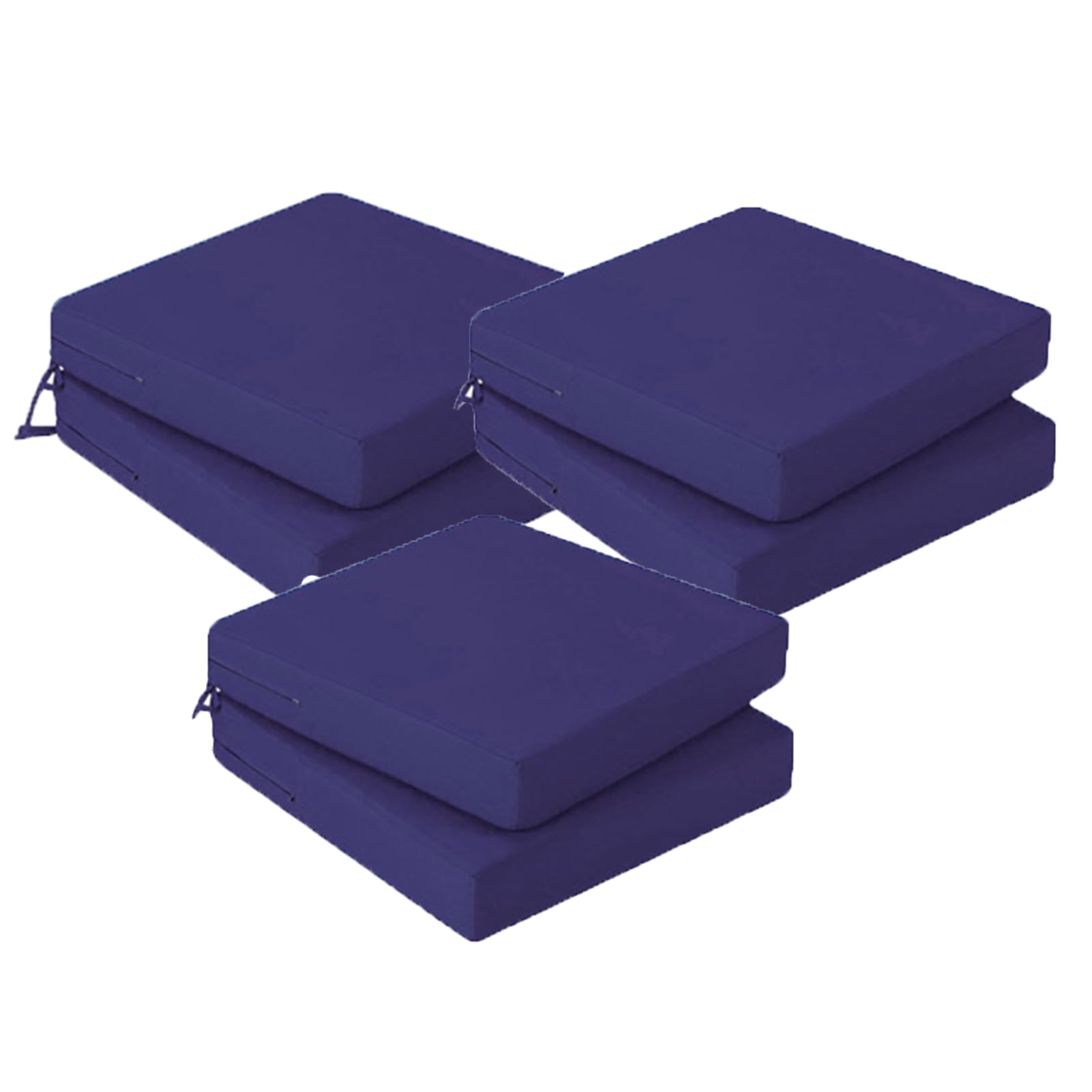 Coussin extérieur imperméable lot de 6 bleus finies les galettes de chaise qui glissent
