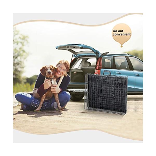 Dog Crate Dog Cage Pet Crate 48 Inch Folding Metal Pet Cage Double Door W/Divider Panel Dog Kennel Leak-Proof Plastic Tray Wire Animal Cage Dog Crate Dog Cage Pet Crate 48 Inch Folding Metal Pet Cage Double Door W/Divider Panel Dog Kennel Leak-Proof Plastic Tray Wire Animal Cage