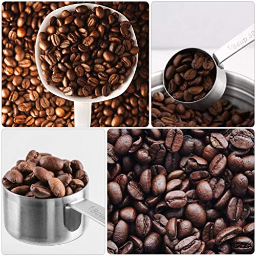 Cabilock Colher De Medição De Café Colher De Sopa de Aço Inoxidável Punho Longo Colher de Café de Le