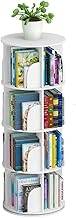 Toytexx 4 Tier 360° Rotating Stackable Shelves Bookshelf Organizer-White Color