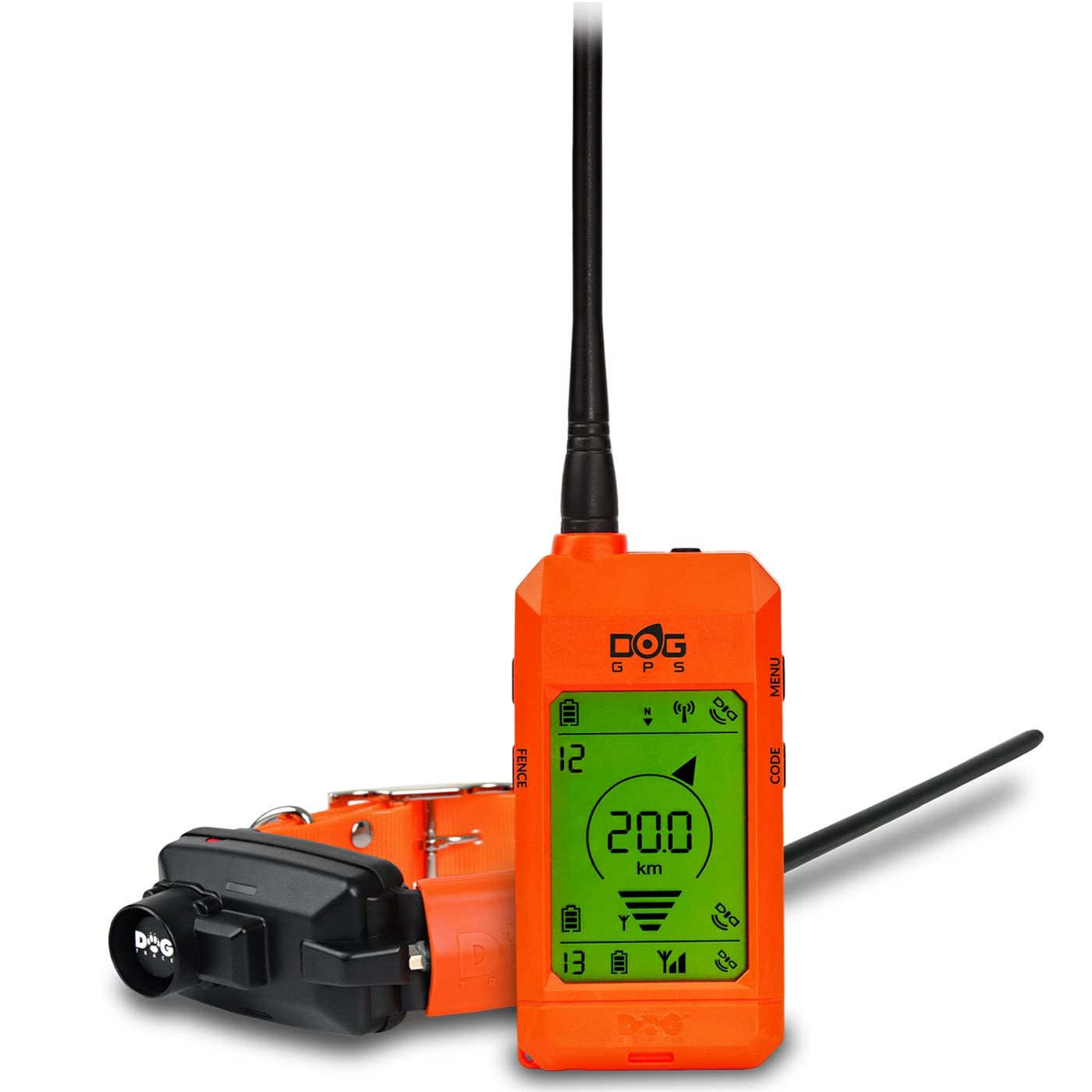 DogTrace GPS X30B Hundeortungsgerät für die Jagd, bis zu 13 Hunde, mit Tasche, Orange