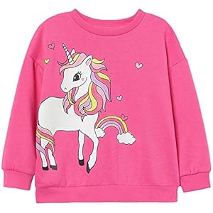 Little Hand Einhorn Rosa Mädchen Sweatshirt