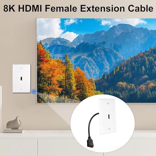 Cable HDMI Keystone Jack de 8K con transmisión estable de 48 Gbps y extensión de 8 pulgadas 3
